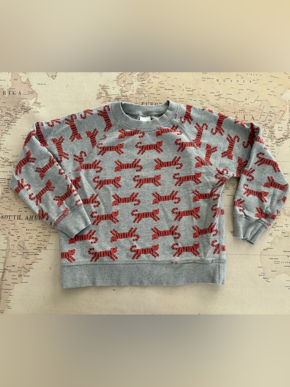 Hanna Andersson Tiger Pullover Sweatshirt Size 6/7